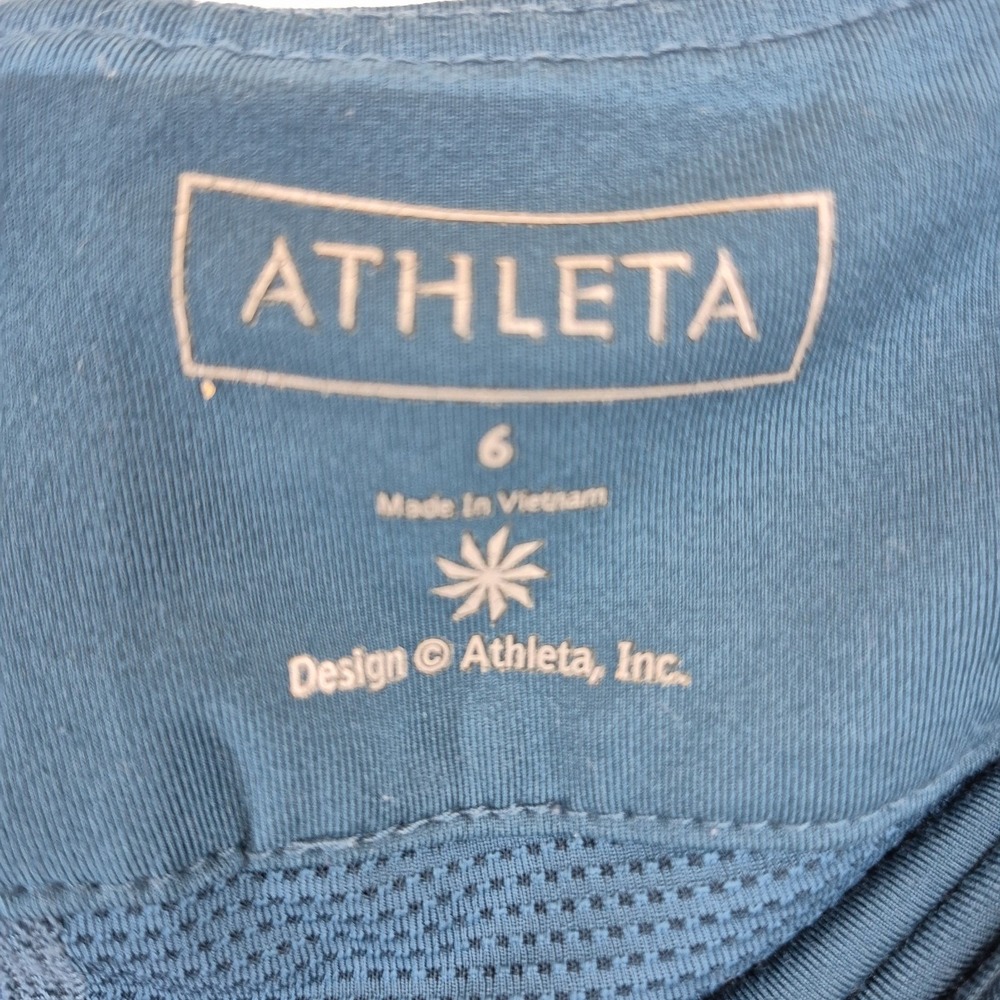 Athleta Swift Athletic Skort Skirt Womens 6 Teal White Floral Y2K Sporty - Picture 4 of 8